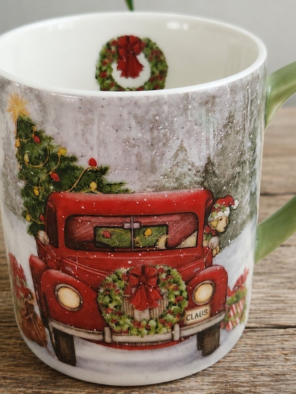 Lang Holiday Santa's Truck Ceramic Coffee Cup Mug